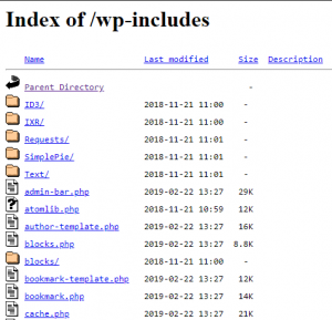 Of directory index Index of